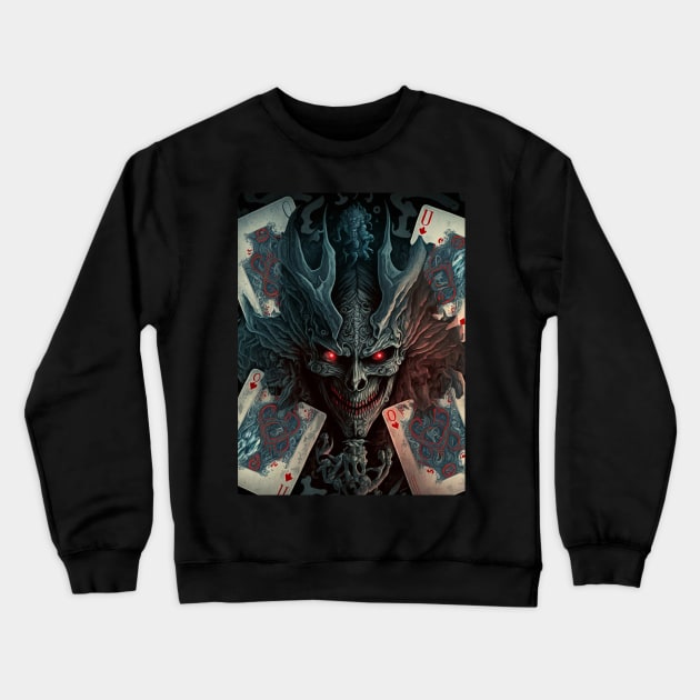 Demon face Crewneck Sweatshirt by Geek Culture